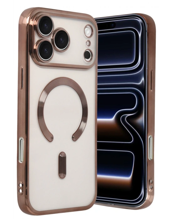 Newface Apple iPhone 17 Pro Kross Magneticsafe Kapak - Çöl Titanyum