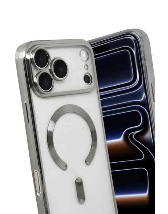 Newface Apple iPhone 17 Pro Kross Magneticsafe Kapak - Gümüş