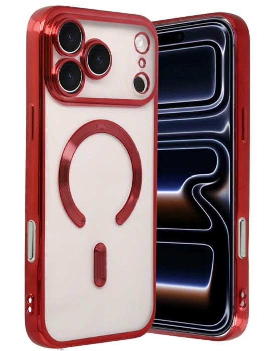 Newface Apple iPhone 17 Pro Kross Magneticsafe Kapak - Kırmızı