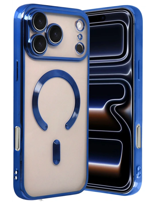 Newface Apple iPhone 17 Pro Kross Magneticsafe Kapak - Lacivert