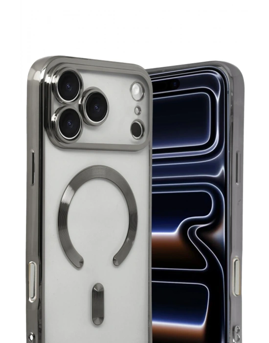 Newface Apple iPhone 17 Pro Kross Magneticsafe Kapak - Titan Gri