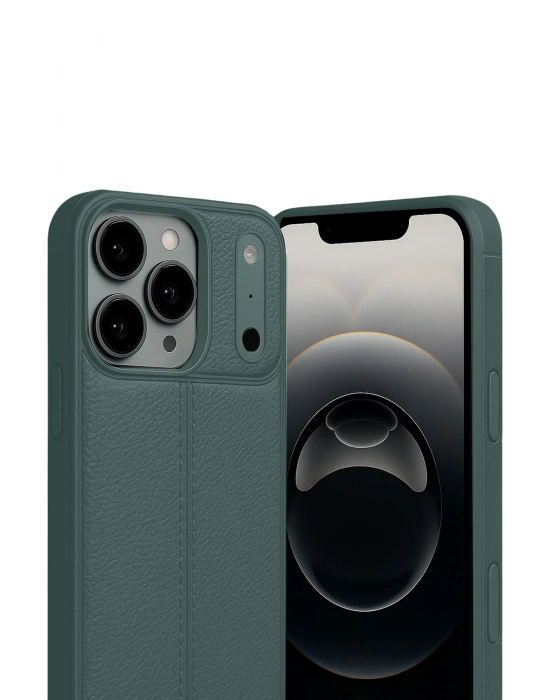 Newface Apple iPhone 17 Pro Max Auto Focus Kapak - Koyu Yeşil