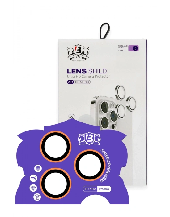 Newface Apple iPhone 17 Pro Max Bilvis Titan Kamera Lens - Turuncu