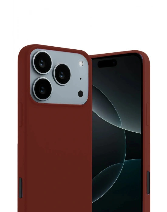 Newface Apple iPhone 17 Pro Max First Silikon - Bordo