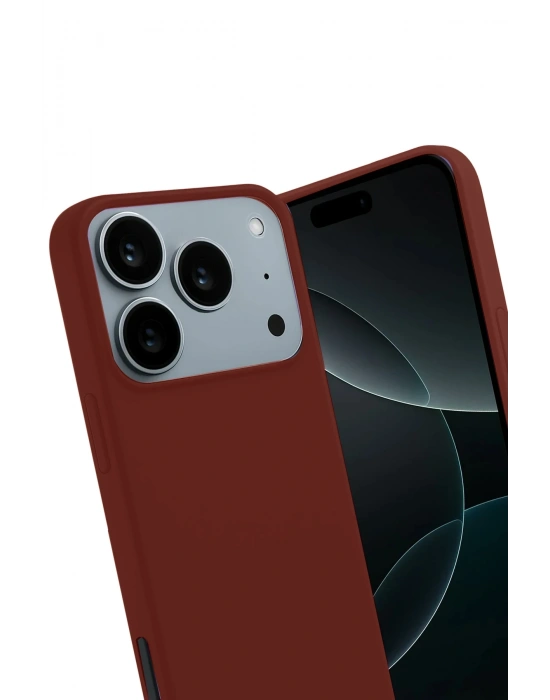 Newface Apple iPhone 17 Pro Max First Silikon - Bordo