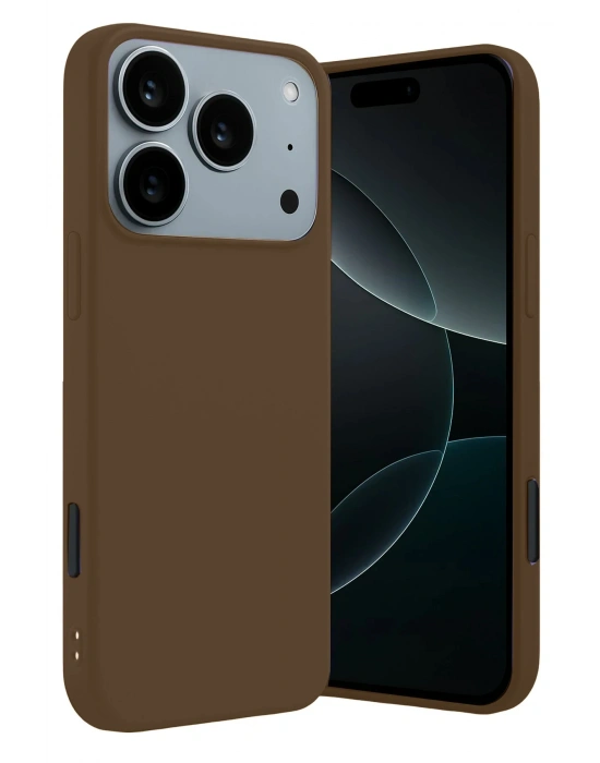 Newface Apple iPhone 17 Pro Max First Silikon - Kahverengi