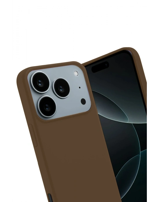 Newface Apple iPhone 17 Pro Max First Silikon - Kahverengi