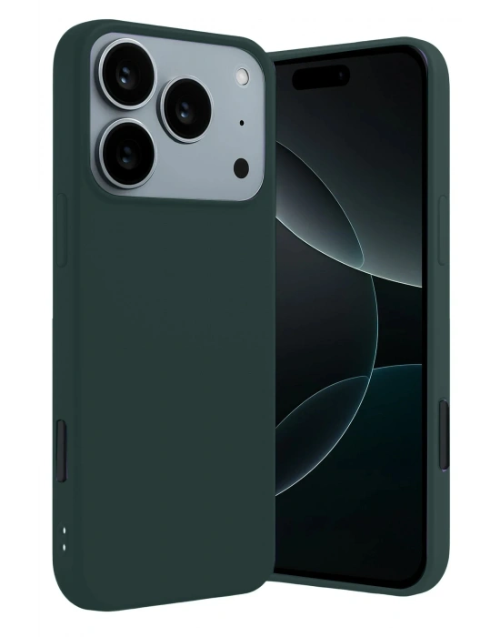 Newface Apple iPhone 17 Pro Max First Silikon - Koyu Yeşil