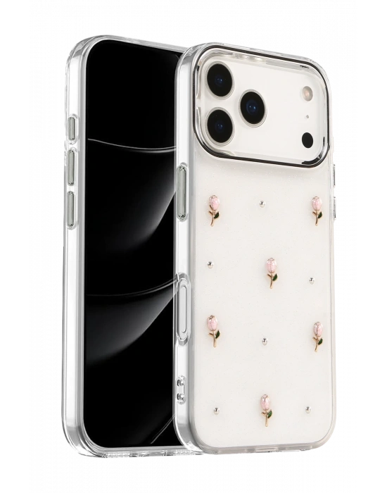 Newface Apple iPhone 17 Pro Max Fiyonk Desenli Kapak - Desen 6