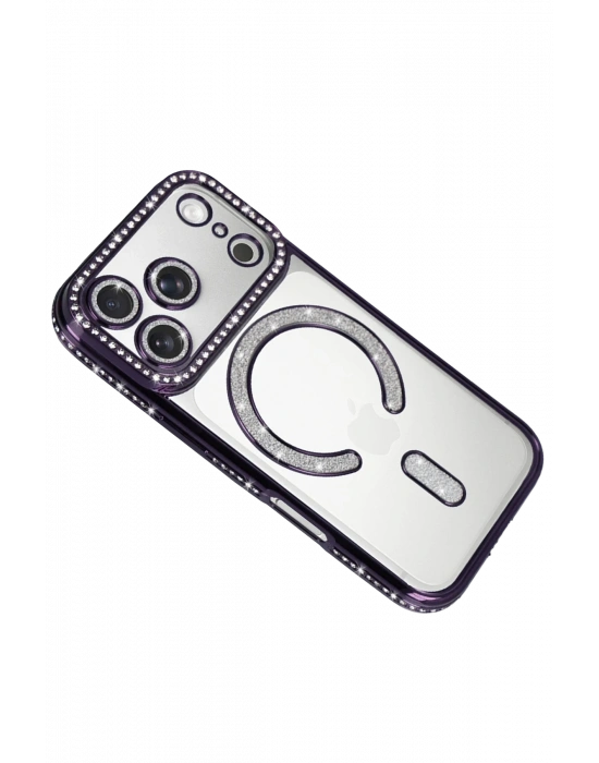 Newface Apple iPhone 17 Pro Max Joke Simli Magneticsafe Kılıf - Derin Mor