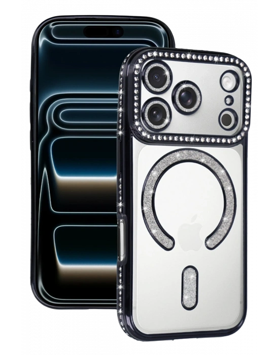 Newface Apple iPhone 17 Pro Max Joke Simli Magneticsafe Kılıf - Siyah