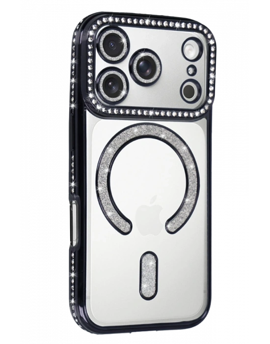 Newface Apple iPhone 17 Pro Max Joke Simli Magneticsafe Kılıf - Siyah