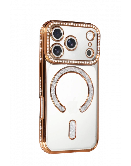 Newface Apple iPhone 17 Pro Max Joke Simli Magneticsafe Kılıf - Turuncu