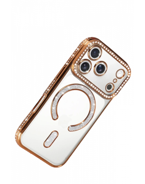 Newface Apple iPhone 17 Pro Max Joke Simli Magneticsafe Kılıf - Turuncu