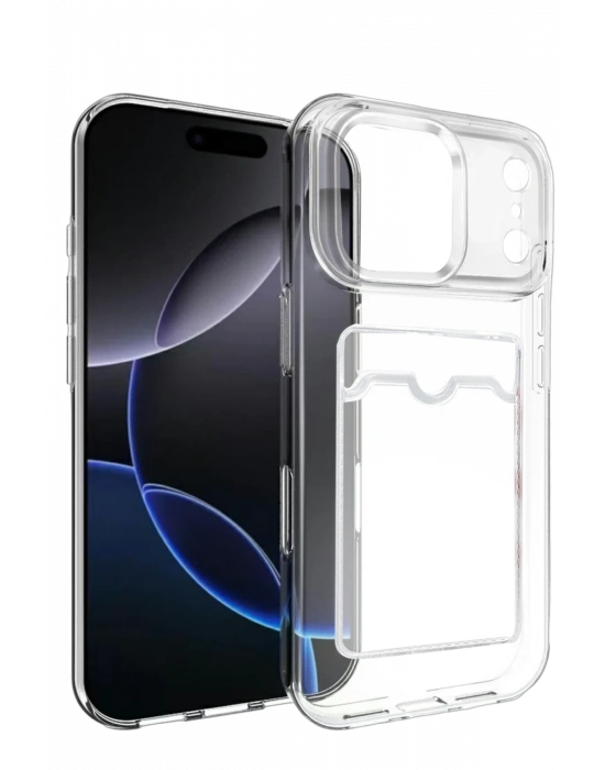 Newface Apple iPhone 17 Pro Max Kart Şeffaf Silikon - Şeffaf