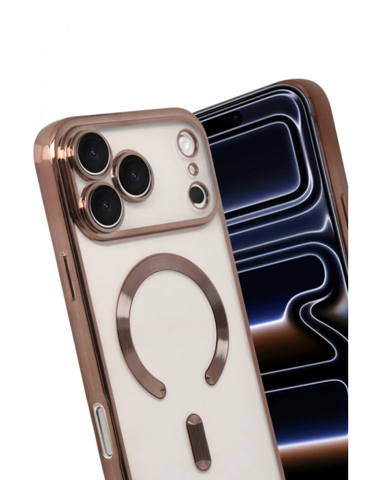 Newface Apple iPhone 17 Pro Max Kross Magneticsafe Kapak - Çöl Titanyum