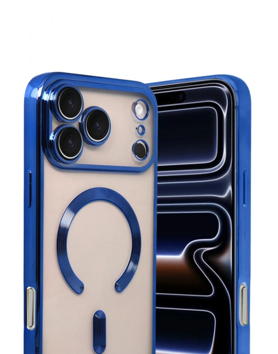 Newface Apple iPhone 17 Pro Max Kross Magneticsafe Kapak - Lacivert