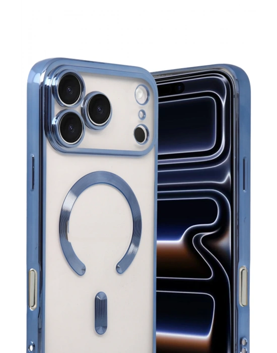 Newface Apple iPhone 17 Pro Max Kross Magneticsafe Kapak - Sierra Blue