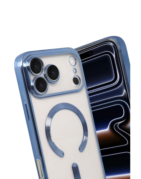 Newface Apple iPhone 17 Pro Max Kross Magneticsafe Kapak - Sierra Blue