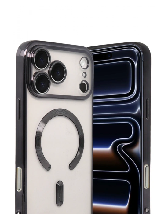 Newface Apple iPhone 17 Pro Max Kross Magneticsafe Kapak - Siyah