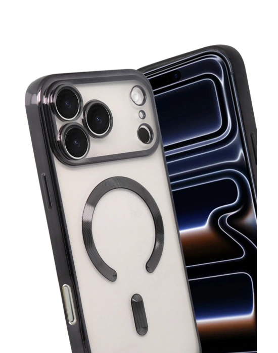 Newface Apple iPhone 17 Pro Max Kross Magneticsafe Kapak - Siyah