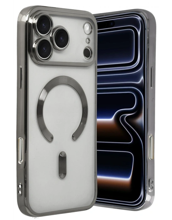 Newface Apple iPhone 17 Pro Max Kross Magneticsafe Kapak - Titan Gri