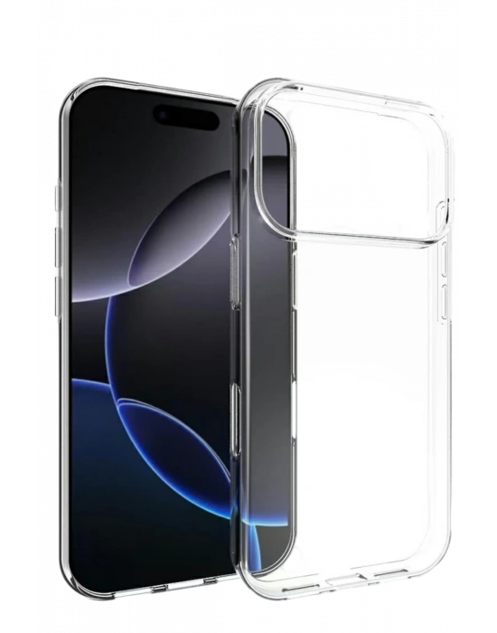 Newface Apple iPhone 17 Pro Max Lüx Şeffaf Silikon - Şeffaf