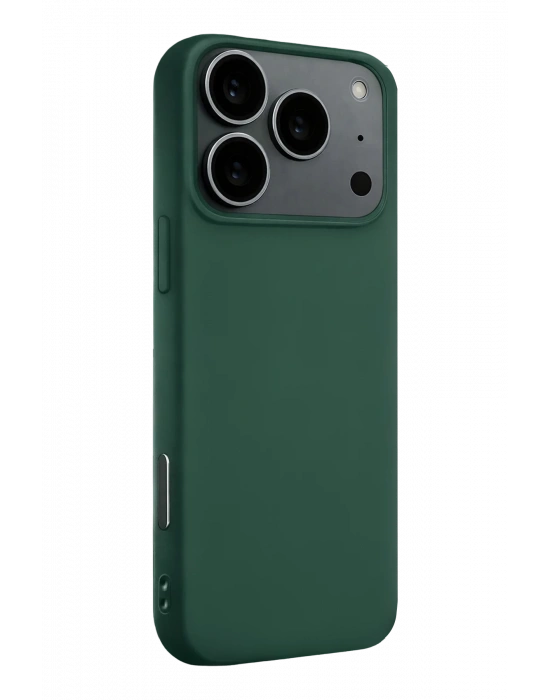 Newface Apple iPhone 17 Pro Max Nano içi Kadife Silikon - Koyu Yeşil