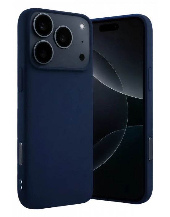 Newface Apple iPhone 17 Pro Max Nano içi Kadife Silikon - Lacivert