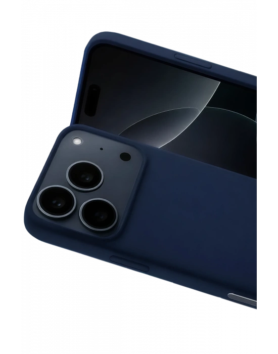 Newface Apple iPhone 17 Pro Max Nano içi Kadife Silikon - Lacivert