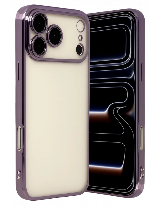 Newface Apple iPhone 17 Pro Max Razer Lensli Silikon - Mor