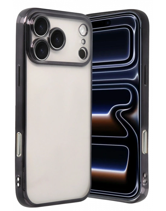 Newface Apple iPhone 17 Pro Max Razer Lensli Silikon - Siyah