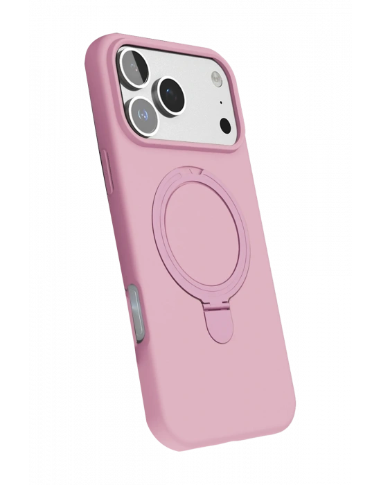 Newface Apple iPhone 17 Pro Max Regal Magsafe Standlı Kapak - Açık Pembe