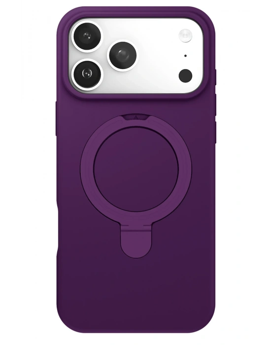 Newface Apple iPhone 17 Pro Max Regal Magsafe Standlı Kapak - Derin Mor