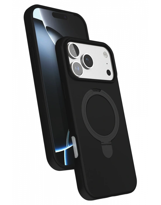 Newface Apple iPhone 17 Pro Max Regal Magsafe Standlı Kapak - Siyah