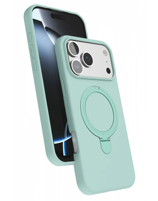 Newface Apple iPhone 17 Pro Max Regal Magsafe Standlı Kapak - Su Yeşili