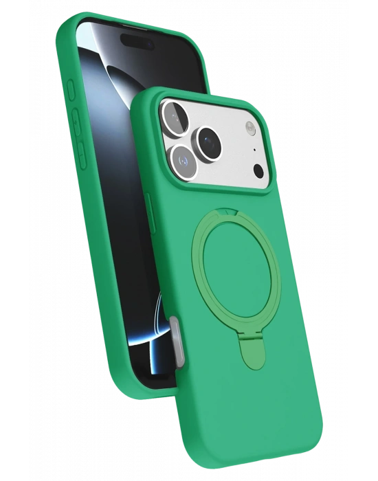 Newface Apple iPhone 17 Pro Max Regal Magsafe Standlı Kapak - Yeşil