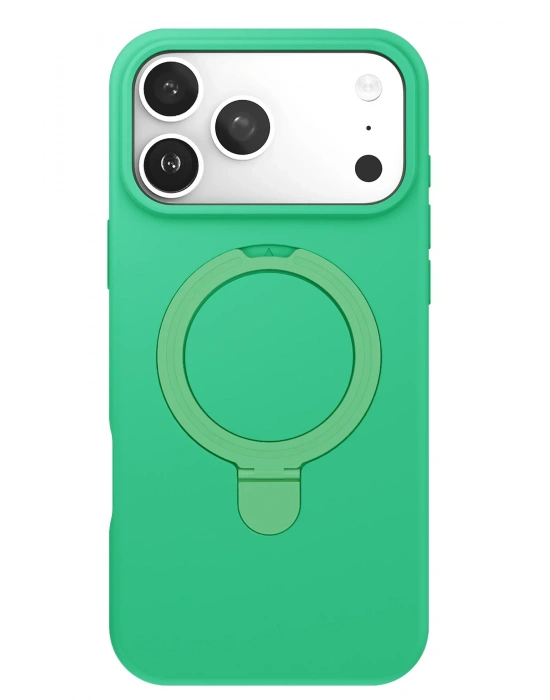 Newface Apple iPhone 17 Pro Max Regal Magsafe Standlı Kapak - Yeşil