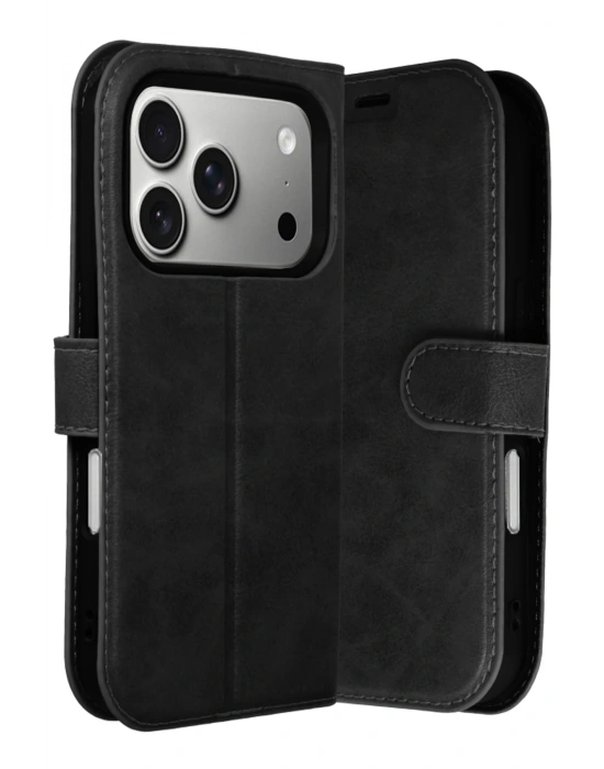 Newface Apple iPhone 17 Pro Max Trend S Plus Kapaklı Kılıf - Siyah