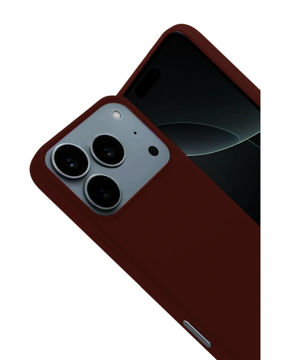 Newface Apple iPhone 17 Pro Nano içi Kadife Silikon - Bordo