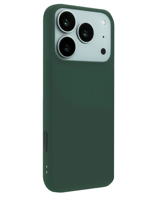 Newface Apple iPhone 17 Pro Nano içi Kadife Silikon - Koyu Yeşil