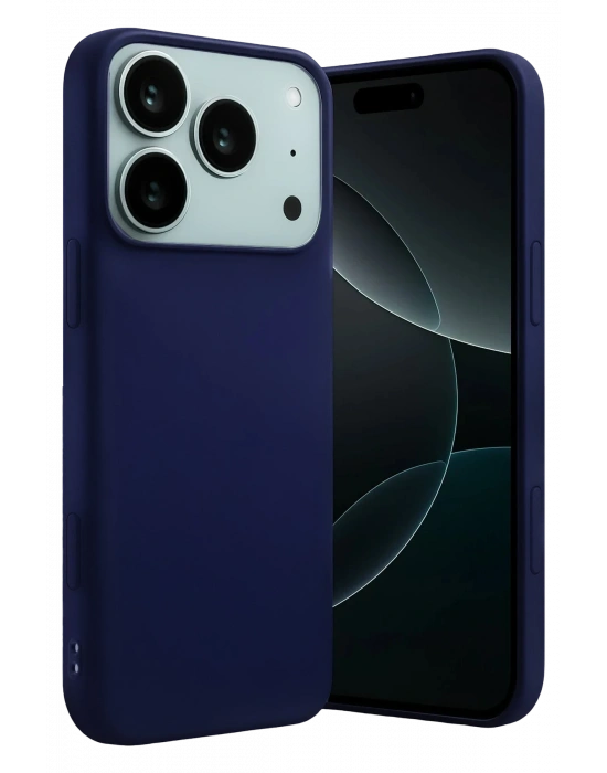 Newface Apple iPhone 17 Pro Nano içi Kadife Silikon - Lacivert