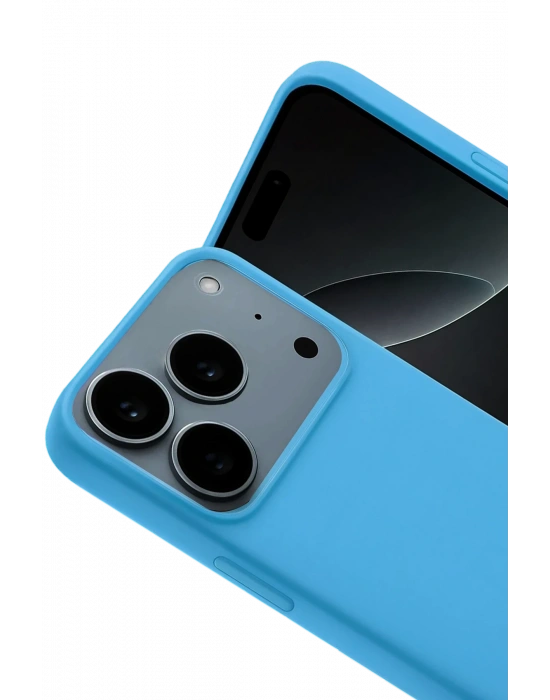 Newface Apple iPhone 17 Pro Nano içi Kadife Silikon - Mavi