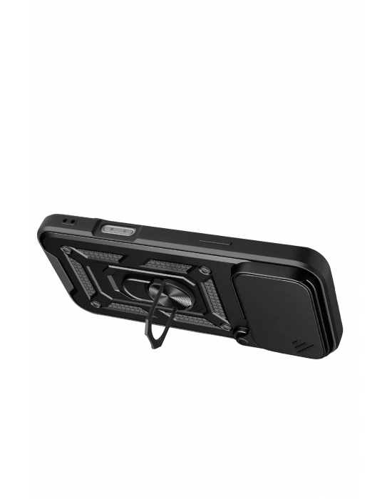 Newface Apple iPhone 17 Pro Pars Lens Yüzüklü Silikon - Siyah