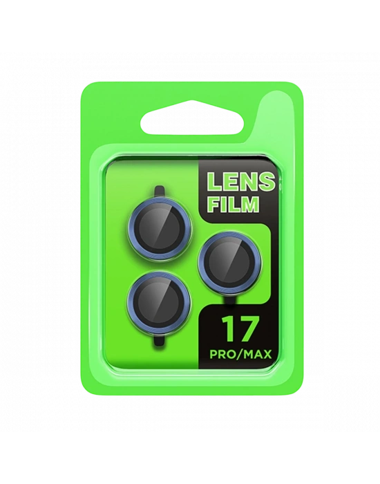 Newface Apple iPhone 17 Pro Raze Metal Kamera Lens - Koyu Mavi