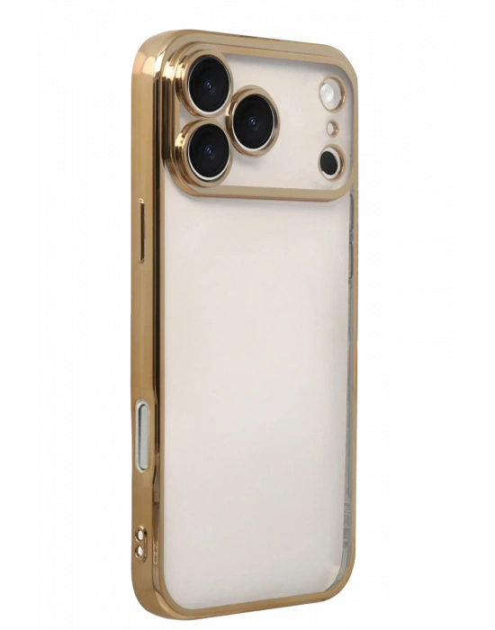 Newface Apple iPhone 17 Pro Razer Lensli Silikon - Gold