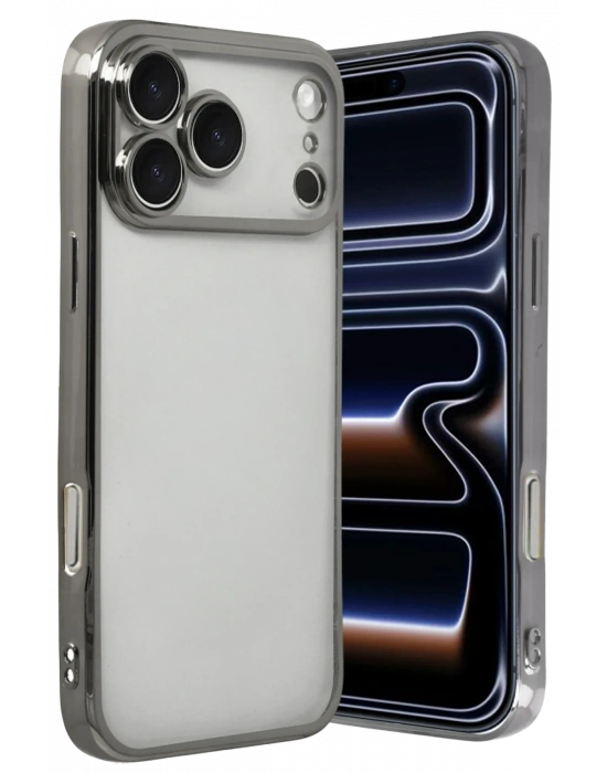 Newface Apple iPhone 17 Pro Razer Lensli Silikon - Titan Gri