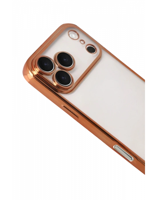 Newface Apple iPhone 17 Pro Razer Lensli Silikon - Turuncu