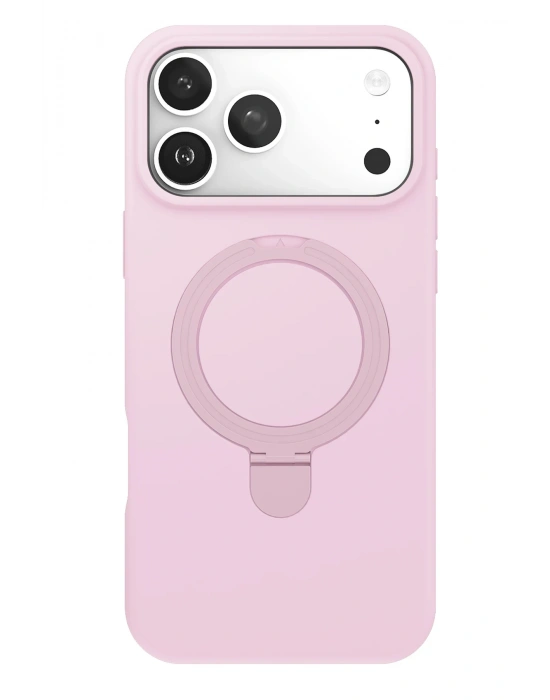 Newface Apple iPhone 17 Pro Regal Magsafe Standlı Kapak - Açık Pembe