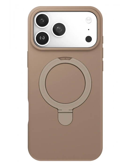 Newface Apple iPhone 17 Pro Regal Magsafe Standlı Kapak - Çöl Titanyum